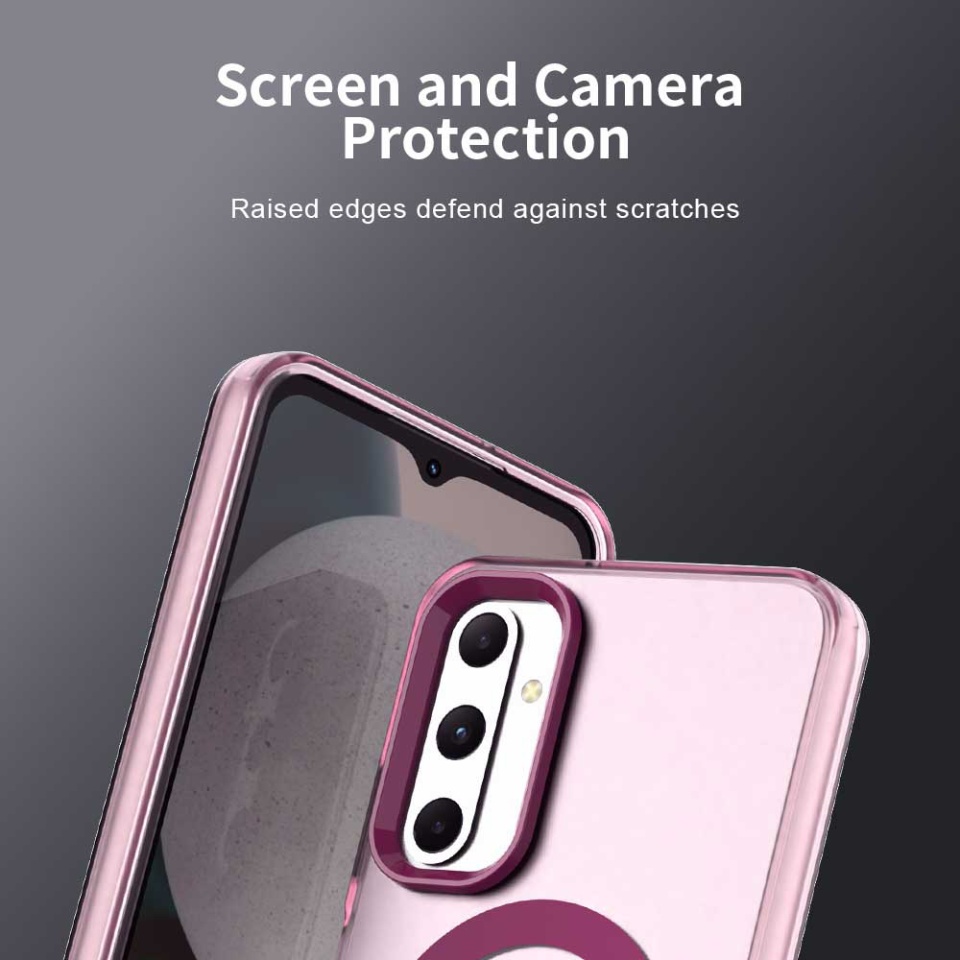Husa pentru Samsung Galaxy A05s, SKYDDAR INOVATION, CandyCase, Magsafe, set cu sticker, Roz - 3 | YEO