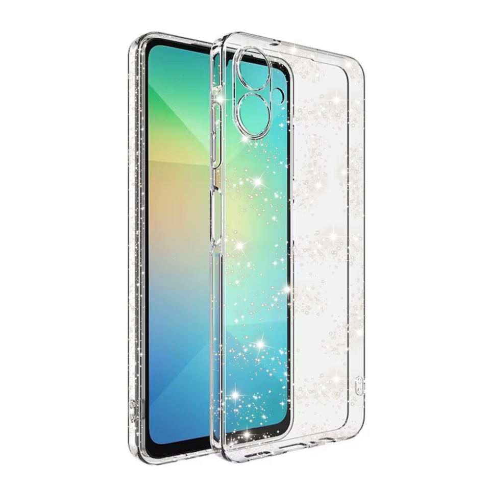 Husa pentru Samsung Galaxy A06 din Silicon TPU cu Sclipici, Design Elegant si Ultra Subtire, SKDR Shine - Transparenta
