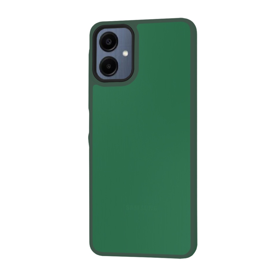 Husa pentru Samsung Galaxy A06, SKYDDAR INNOVATION, HaloFrost, AntiSoc, Verde inchis, set cu sticker - 1 | YEO