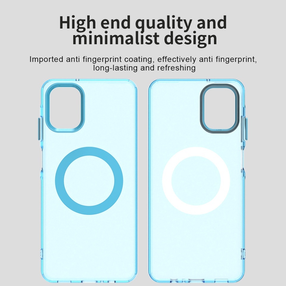 Husa pentru Samsung Galaxy A06, SKYDDAR INOVATION, CandyCase, Magsafe, set cu sticker, Albastru - 1 | YEO