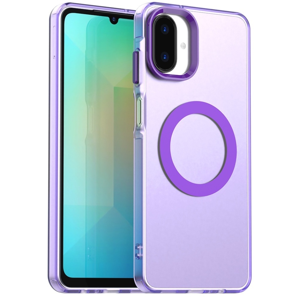 Husa pentru Samsung Galaxy A07 4G, SKYDDAR INOVATION, CandyCase, Magsafe, set cu sticker, Mov