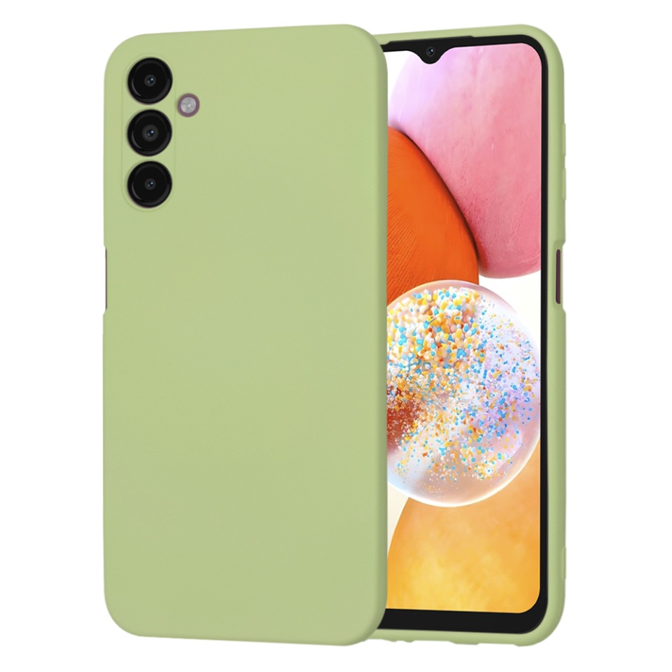 Husa pentru Samsung Galaxy A14 5G / Galaxy A14 4G din Silicon Catifelat, Protectie Premium, Skyddar SoftElegance - Verde