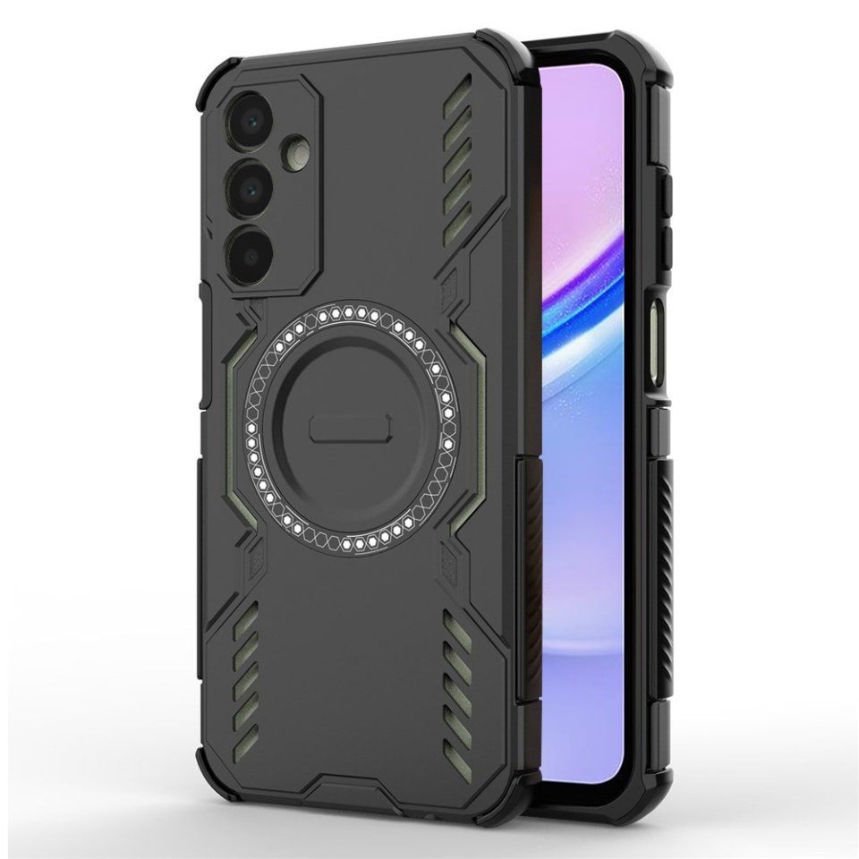 Husa pentru Samsung Galaxy A15 4G / Galaxy A15 5G, SKYDDAR INOVATION, ArmorMag, Magsafe, set cu sticker, Negru