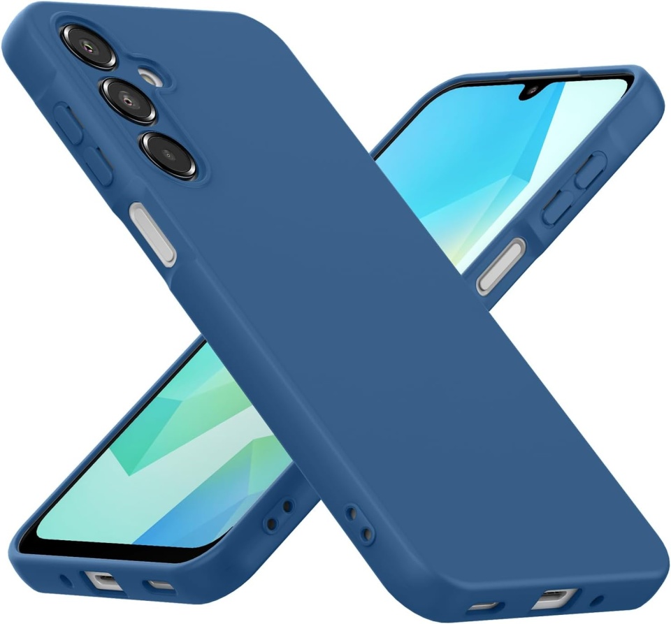 Husa pentru Samsung Galaxy A16 4G / Galaxy A16 5G din Silicon Catifelat, Protectie Premium, Skyddar SoftElegance - Bleumarin