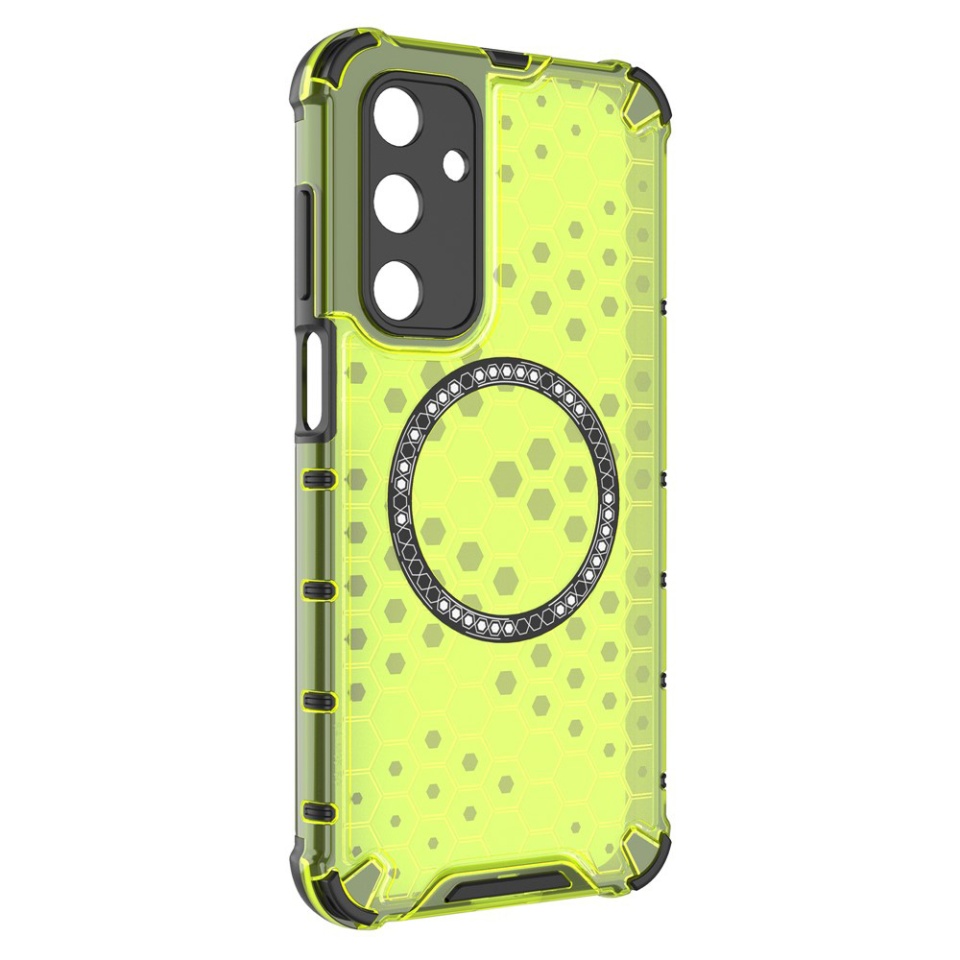 Husa pentru Samsung Galaxy A16 4G / Galaxy A16 5G, SKYDDAR INNOVATION, HoneyComb Shield MagSafe, Antisoc, set cu sticker, Verde - 2 | YEO