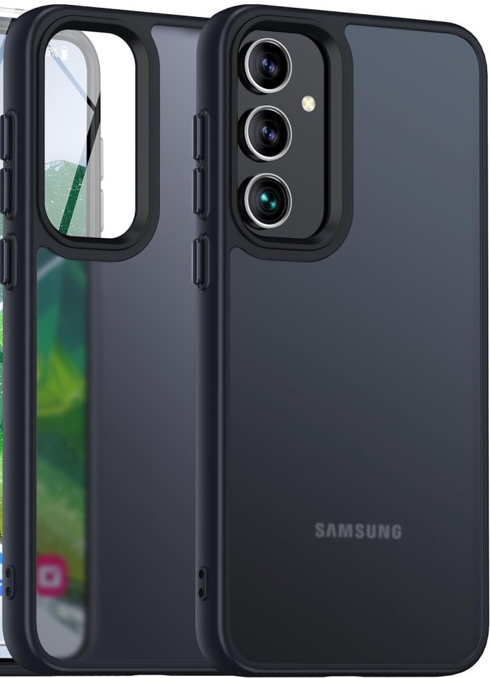 Husa pentru Samsung Galaxy A16, ce Absoarbe Cele mai Aspre Socuri, Skyddar Frosted - Negru