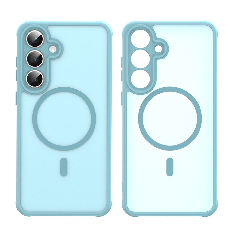 Husa pentru Samsung Galaxy A17 5G, SKYDDAR INNOVATION, HaloFrost MagSafe II, Antisoc, set cu sticker, Verde menta - 1 | YEO