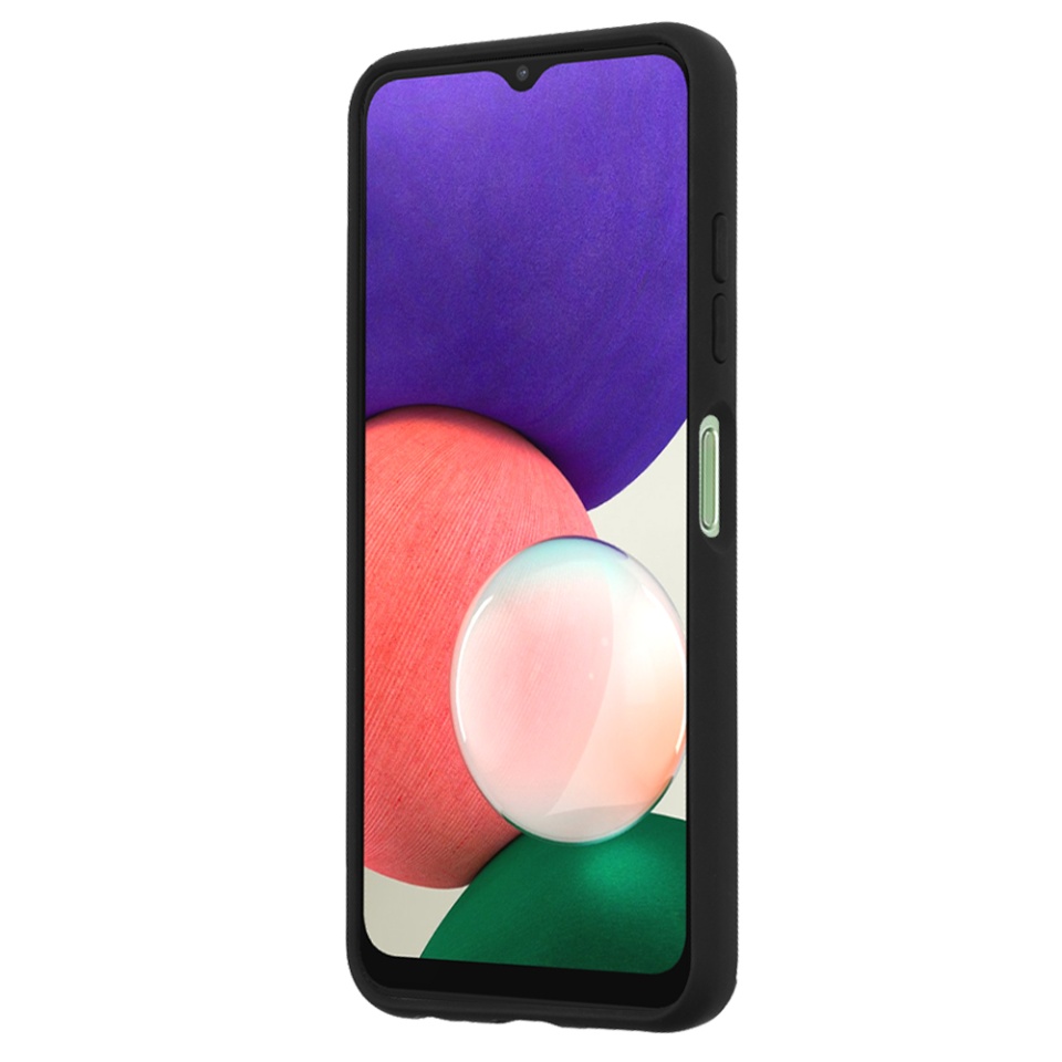 Husa pentru Samsung Galaxy A22 5G, SKYDDAR INNOVATION, Glinth cu Inel Rotativ 360° Magnetic, Negru, set cu sticker - 8