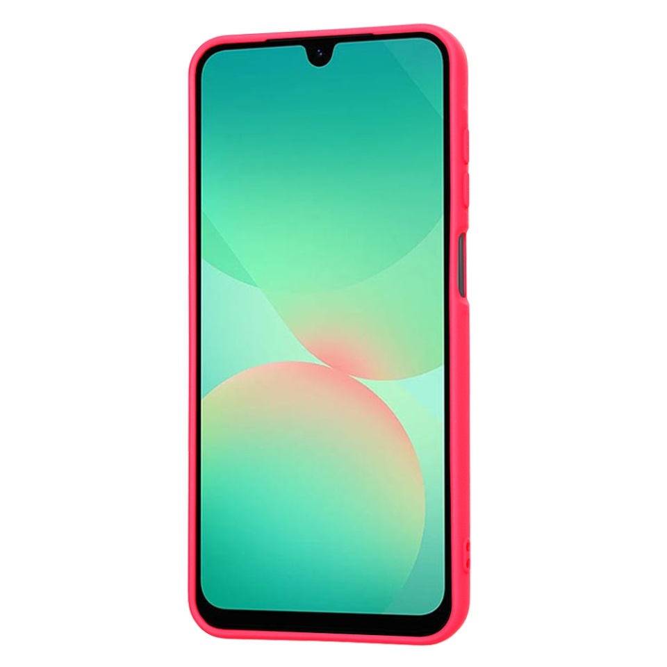 Husa pentru Samsung Galaxy A26 5G, SKYDDAR INNOVATION, din Silicon Catifelat, SoftElegance, set cu sticker, Fucsia - 1 | YEO