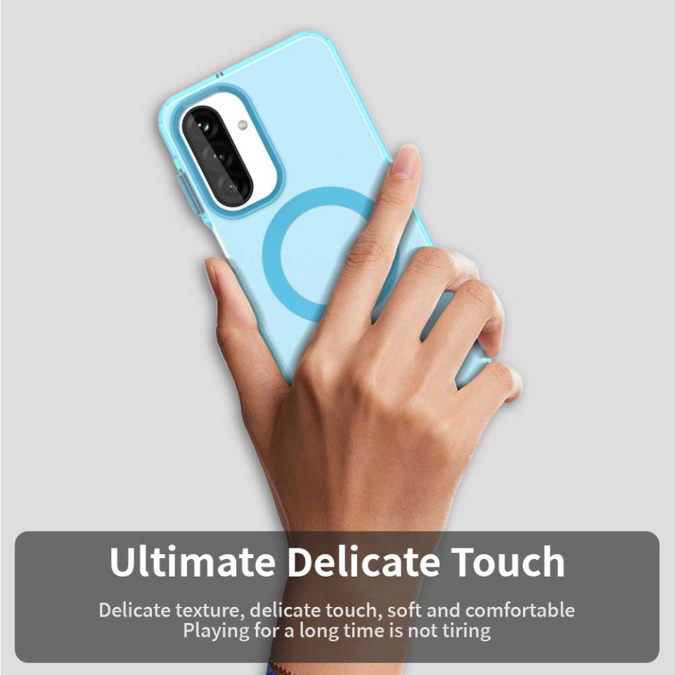 Husa pentru Samsung Galaxy A26 5G, SKYDDAR INOVATION, CandyCase, Magsafe, set cu sticker, Albastru - 1 | YEO