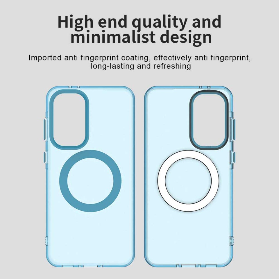 Husa pentru Samsung Galaxy A36 5G, SKYDDAR INOVATION, CandyCase, Magsafe, set cu sticker, Albastru - 1 | YEO