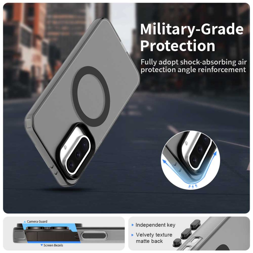 Husa pentru Samsung Galaxy A36 5G, SKYDDAR INOVATION, CandyCase, Magsafe, set cu sticker, Negru - 3 | YEO