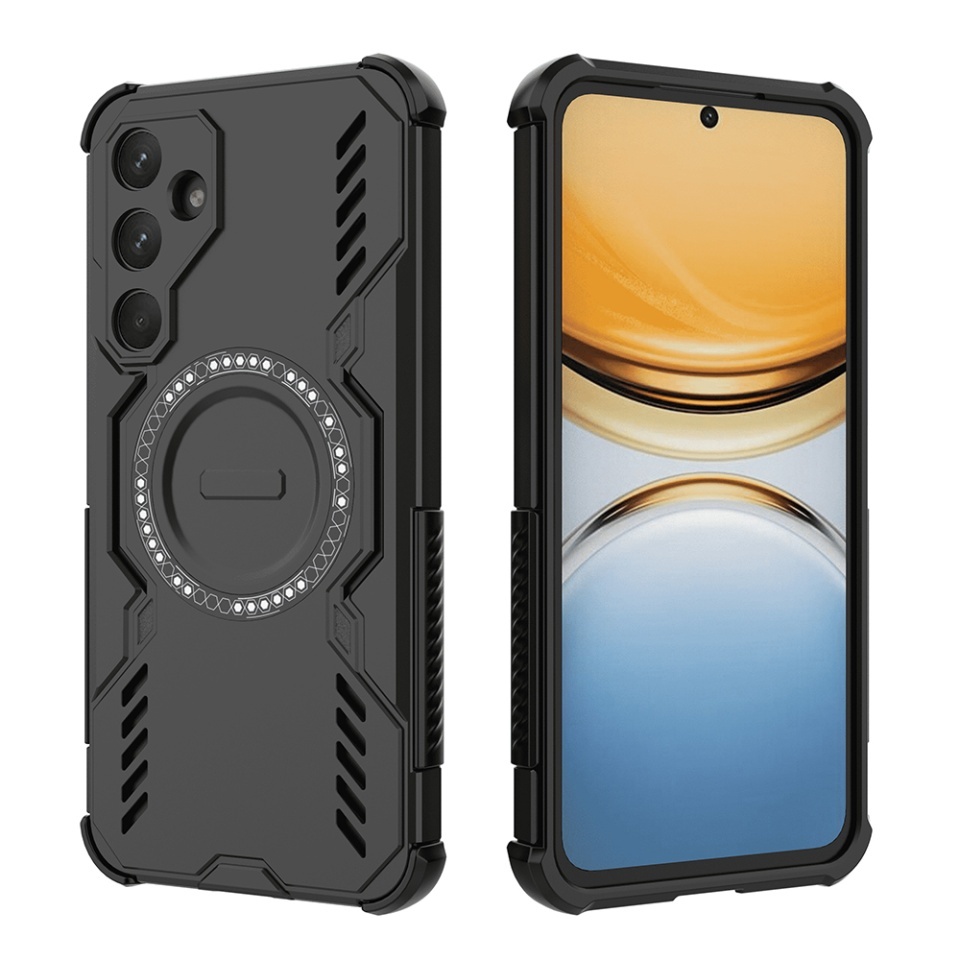 Husa pentru Samsung Galaxy A55 5G, SKYDDAR INOVATION, ArmorMag, Magsafe, set cu sticker, Negru - 1 | YEO