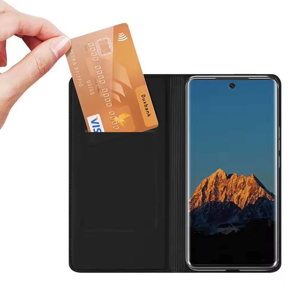 Husa pentru Samsung Galaxy A56 5G tip Carte cu portofel interior, Prestige - Negru - 2 | YEO