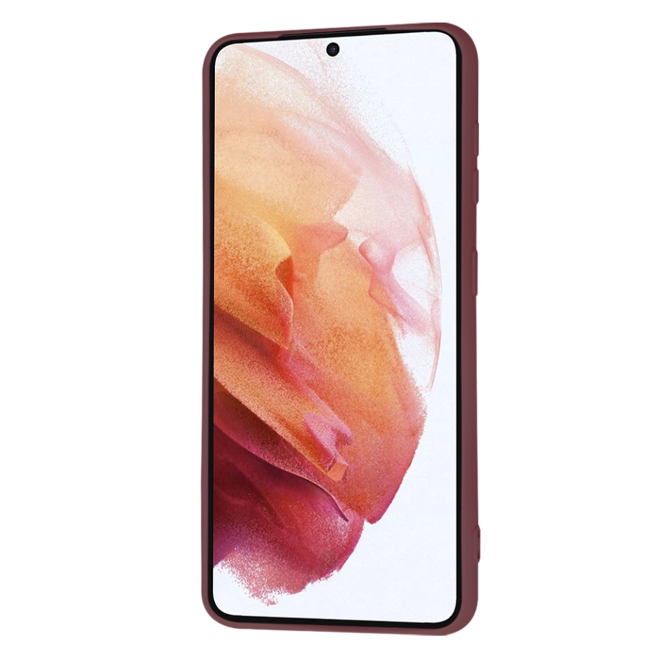 Husa pentru Samsung Galaxy S21 5G din Silicon Catifelat, Protectie Premium, Skyddar SoftElegance MagSafe - Bordo - 1 | YEO