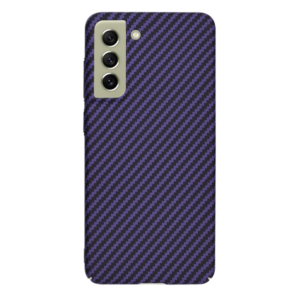 Husa pentru Samsung Galaxy S21 FE 5G, Finisaj Premium cu Textura de Carbon, Design Elegant, SKDR CarbonFlex - Mov - 2 | YEO