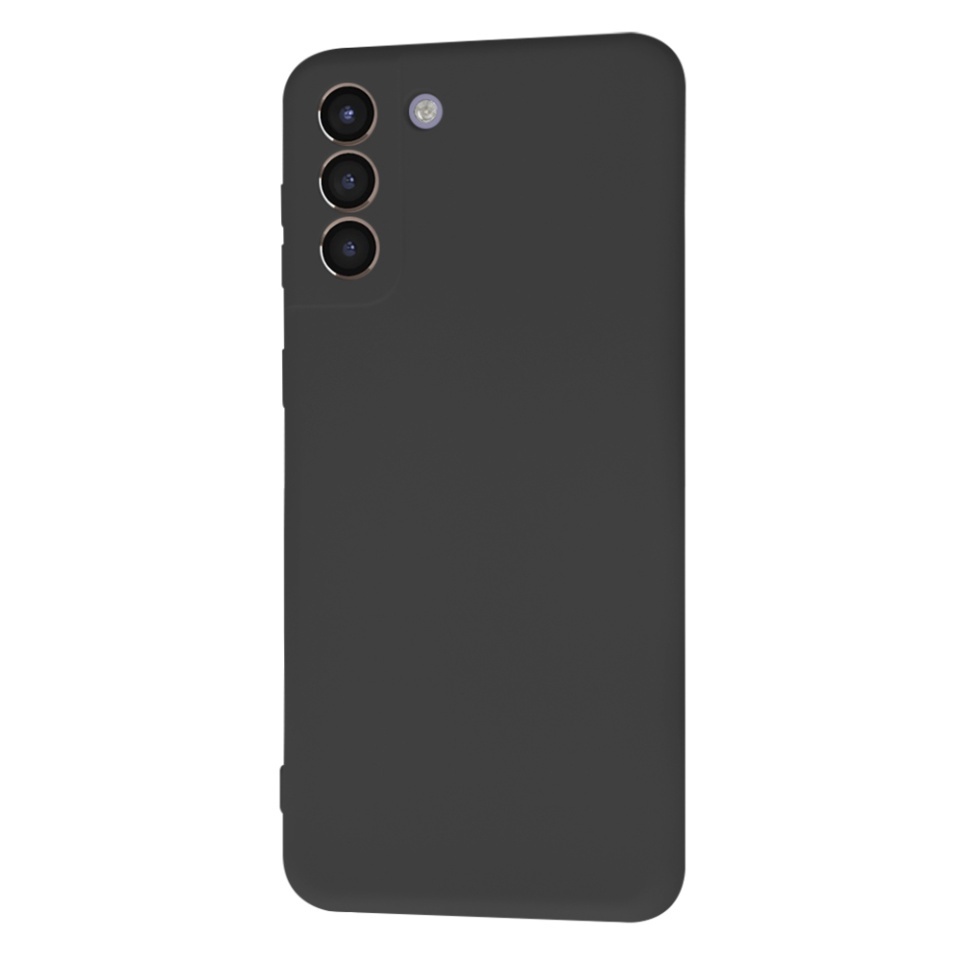 Husa pentru Samsung Galaxy S21 Plus 5G, SKYDDAR INNOVATION, din Silicon Catifelat, SoftElegance, set cu sticker, Negru - 3 | YEO