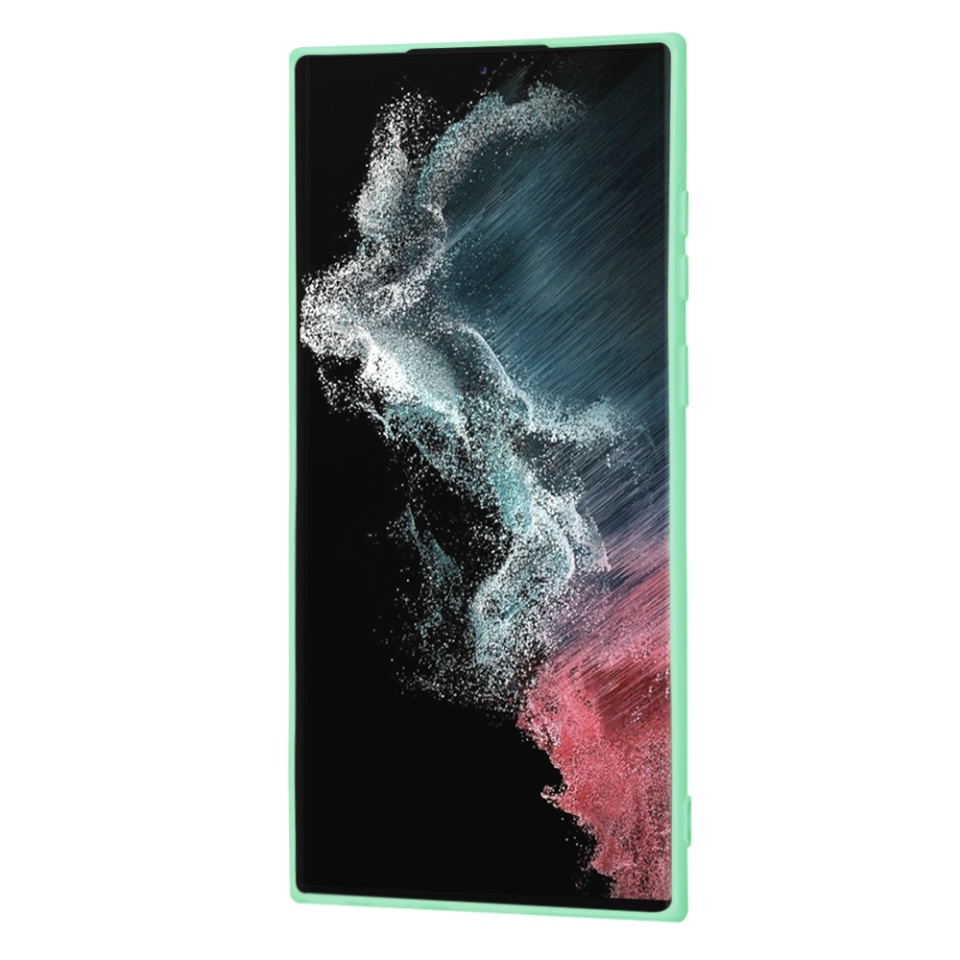 Husa pentru Samsung Galaxy S22 Ultra 5G din Silicon Catifelat, Protectie Premium, Skyddar SoftElegance MagSafe - Verde deschis - 1 | YEO