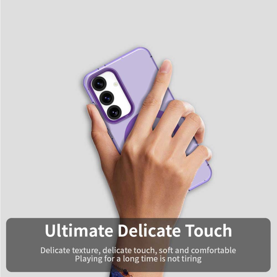 Husa pentru Samsung Galaxy S23 FE, SKYDDAR INOVATION, CandyCase, Magsafe, set cu sticker, Mov - 1 | YEO