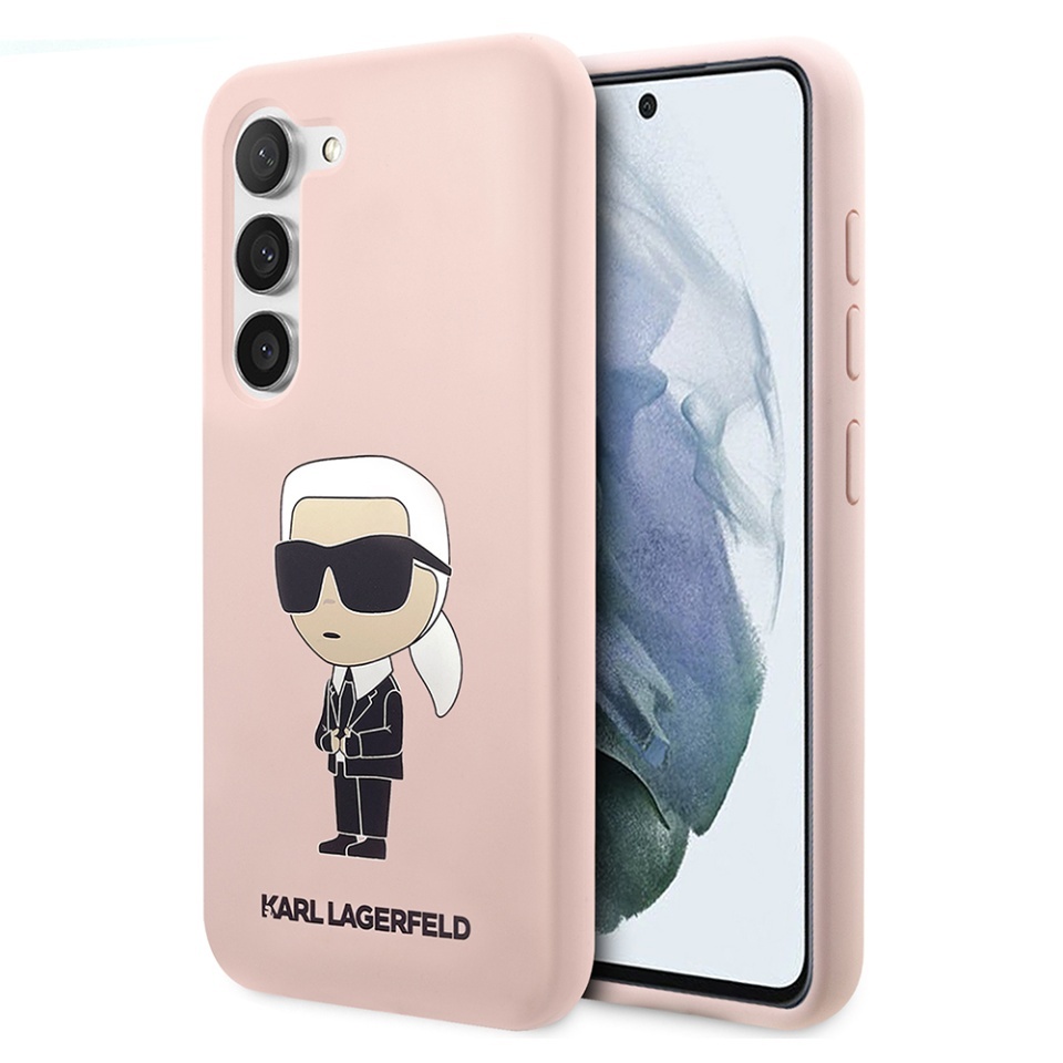 Husa pentru Samsung Galaxy S23, Silicone, Karl Lagerfeld, Roz
