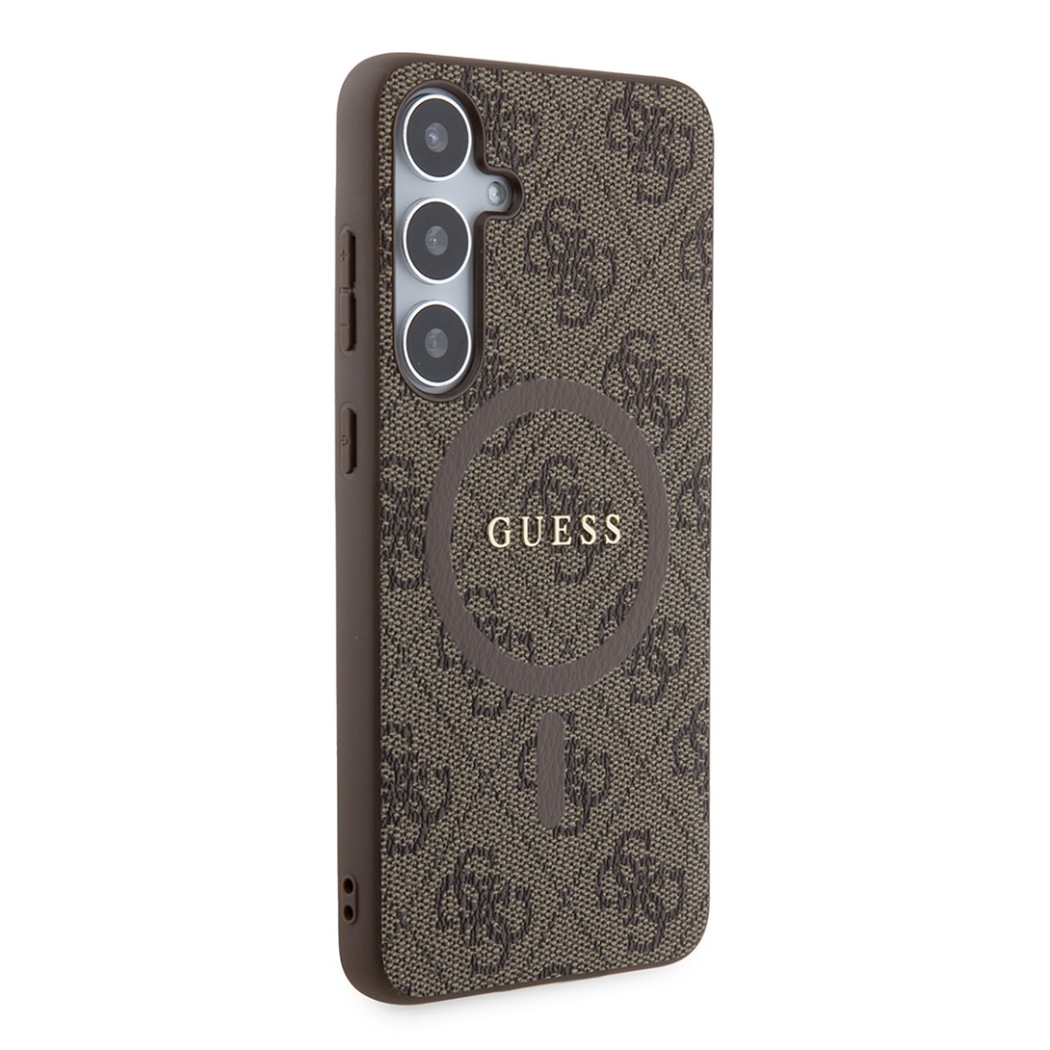 Husa pentru Samsung Galaxy S24 Plus, 4G Collection Leather MagSafe, Guess - Maro - 3 | YEO