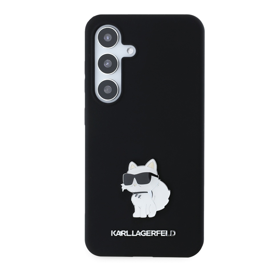 Husa pentru Samsung Galaxy S24, Silicone, Karl Lagerfeld, Negru - 1 | YEO