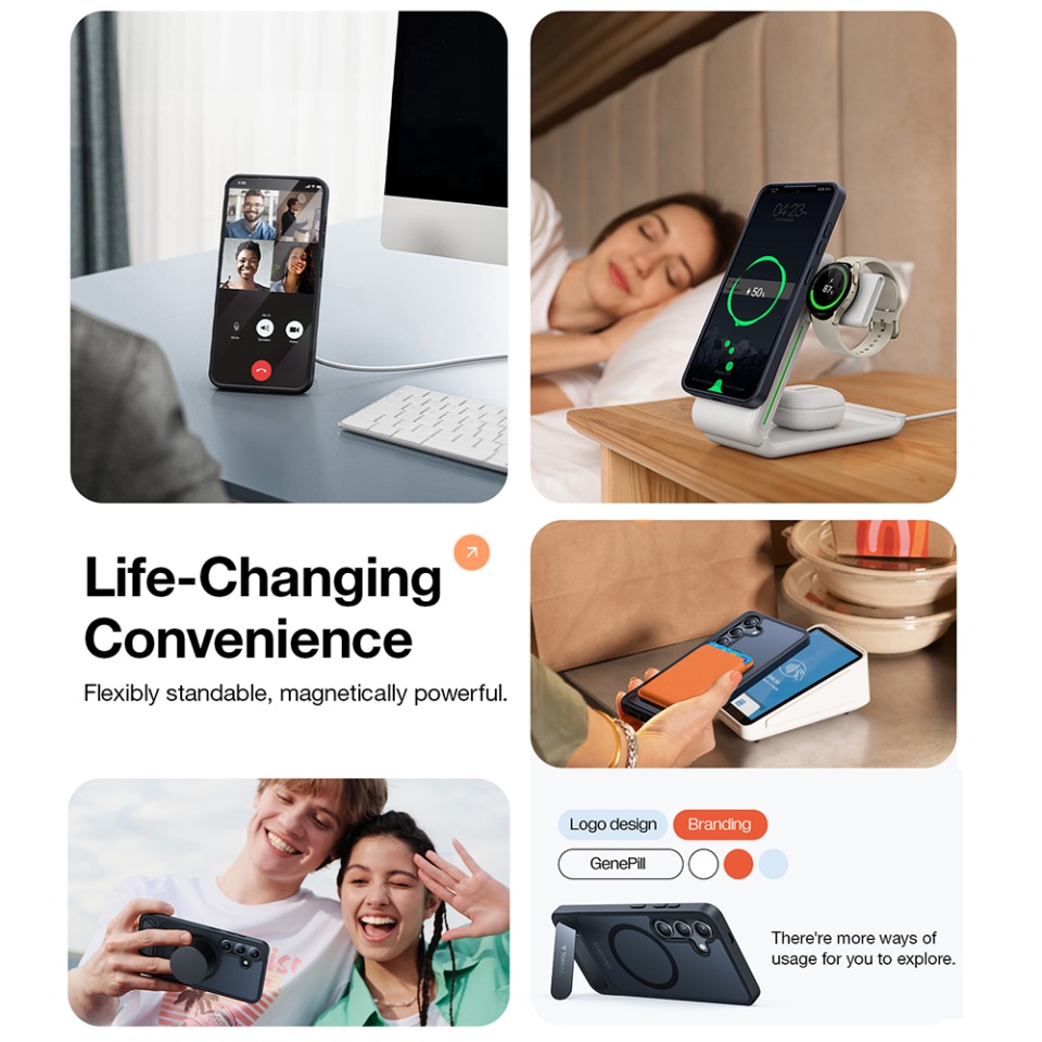 Husa pentru Samsung Galaxy S24, Torras Pstand MagSafe, Negru - 7