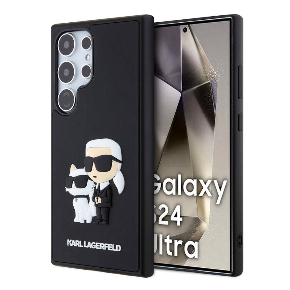 Husa pentru Samsung Galaxy S24 Ultra, 3D Design, Karl Lagerfeld, Negru