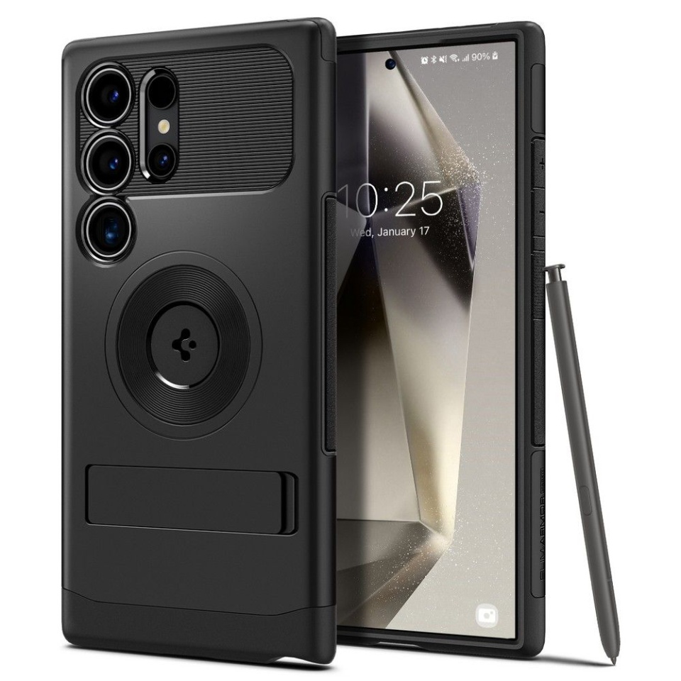 Husa pentru Samsung Galaxy S24 Ultra, Spigen Mag Armor - Negru