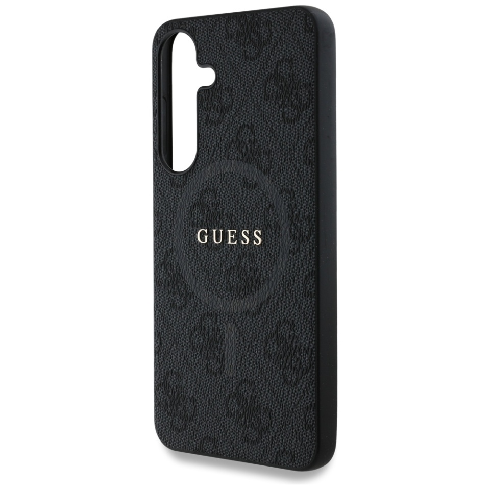 Husa pentru Samsung Galaxy S25, 4G Ring Classic Logo MagSafe, Guess, Negru - 3 | YEO