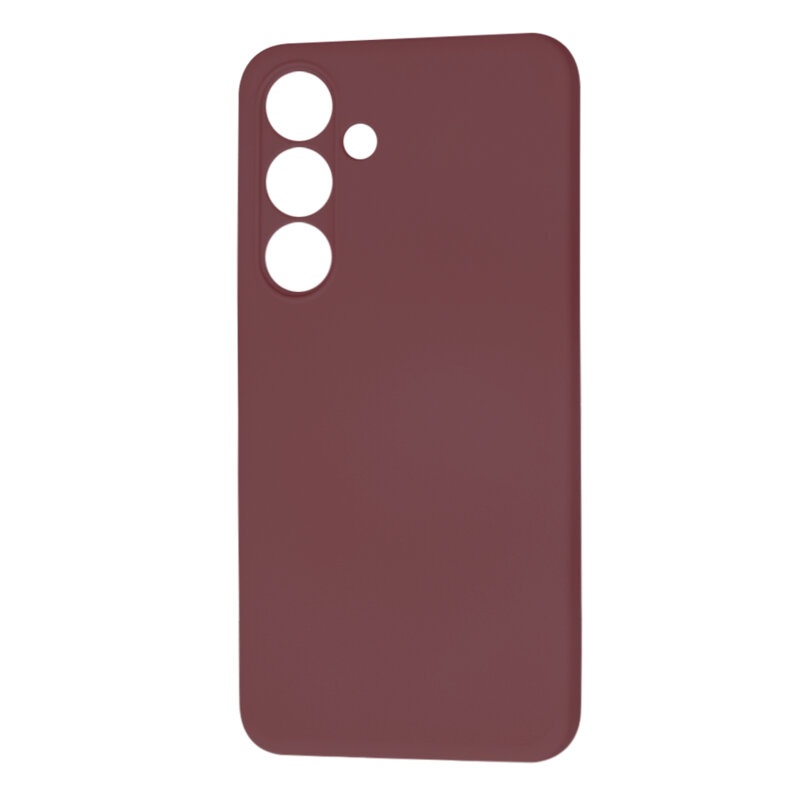 Husa pentru Samsung Galaxy S25 din Silicon Catifelat, Protectie Premium, Skyddar SoftElegance - Bordo - 1 | YEO