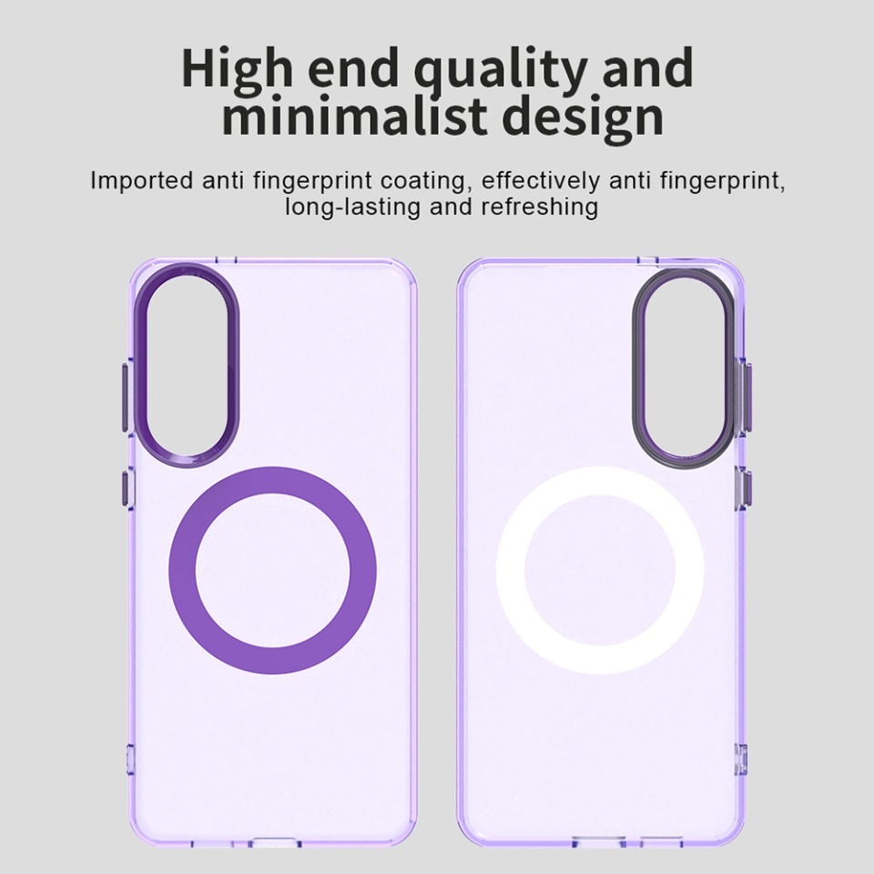 Husa pentru Samsung Galaxy S25 Edge, SKYDDAR INOVATION, CandyCase, Magsafe, set cu sticker, Mov - 2 | YEO