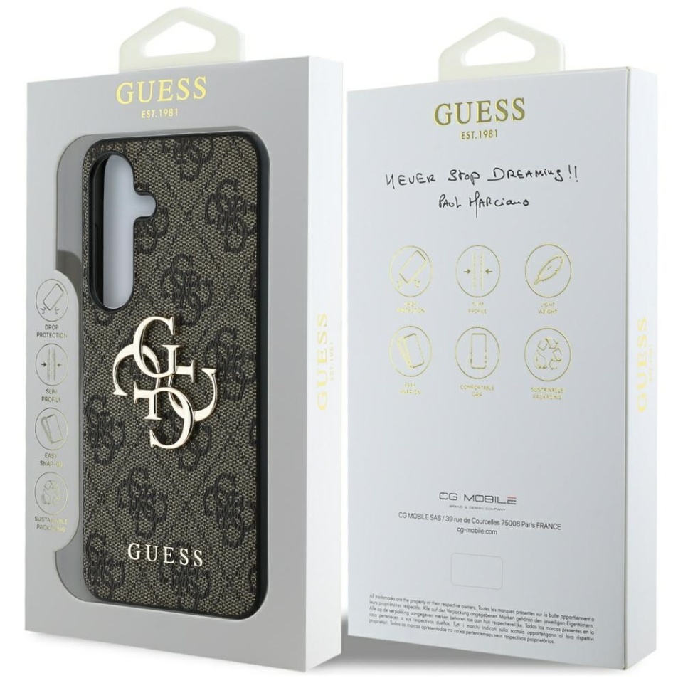 Husa pentru Samsung Galaxy S25, Guess, Hardcase Classic, Maro - 7