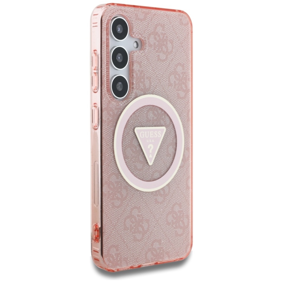 Husa pentru Samsung Galaxy S25 IML Glitter Circle MagSafe, Guess - Roz - 3 | YEO