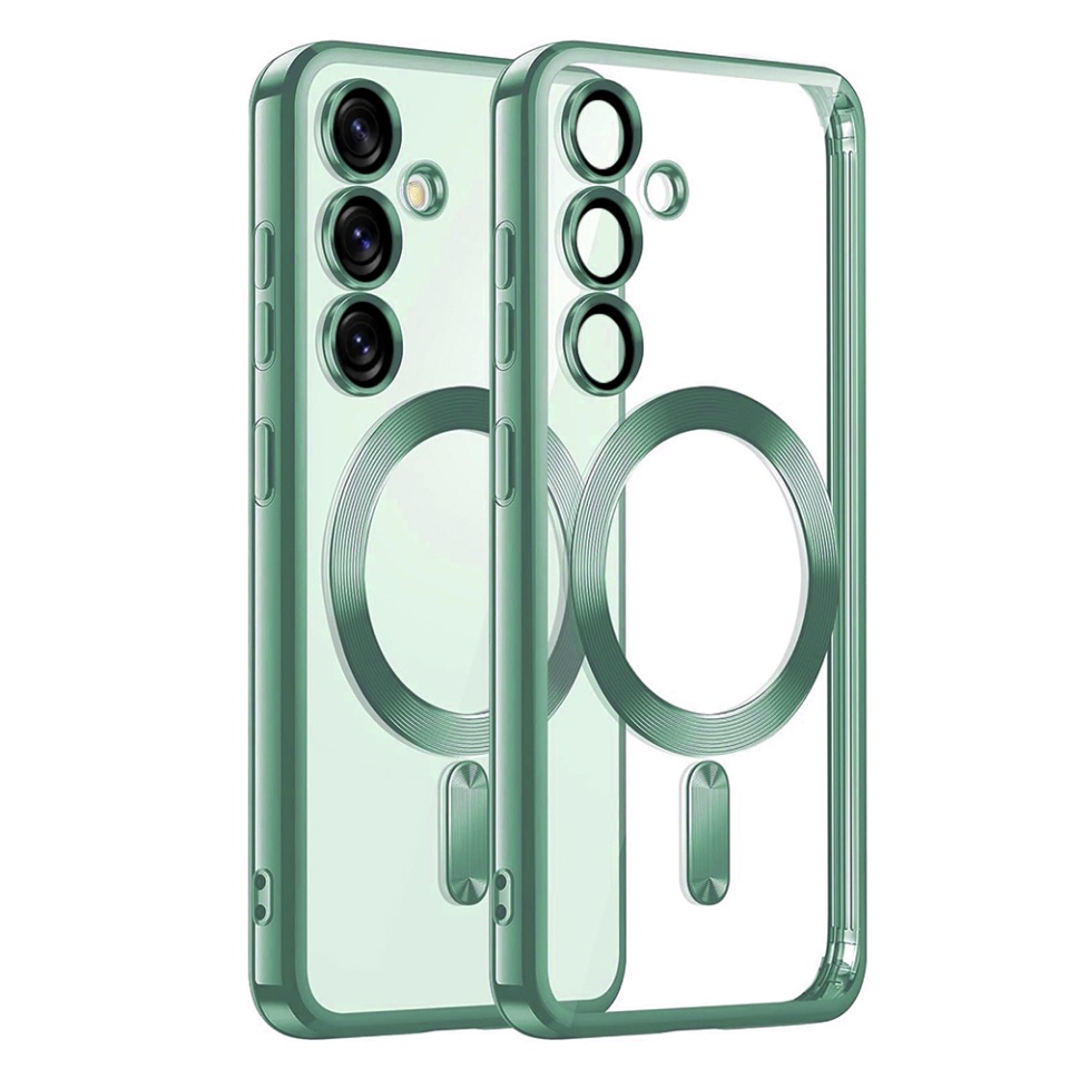 Husa pentru Samsung Galaxy S25 Plus cu Magsafe integrat, SKYDDAR Luxury Shield - Verde deschis