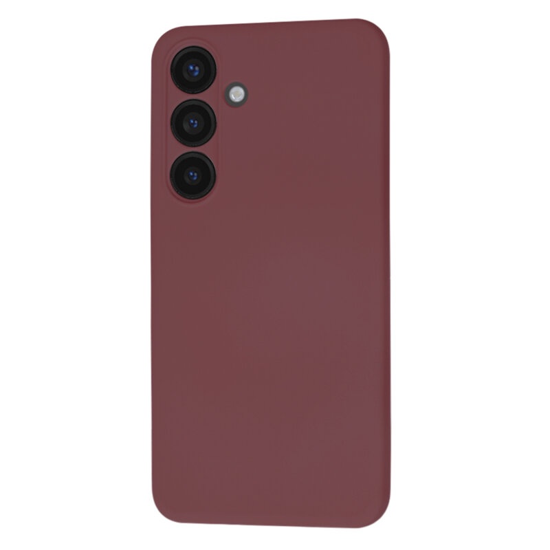 Husa pentru Samsung Galaxy S25 Plus din Silicon Catifelat, Protectie Premium, Skyddar SoftElegance - Bordo - 3 | YEO