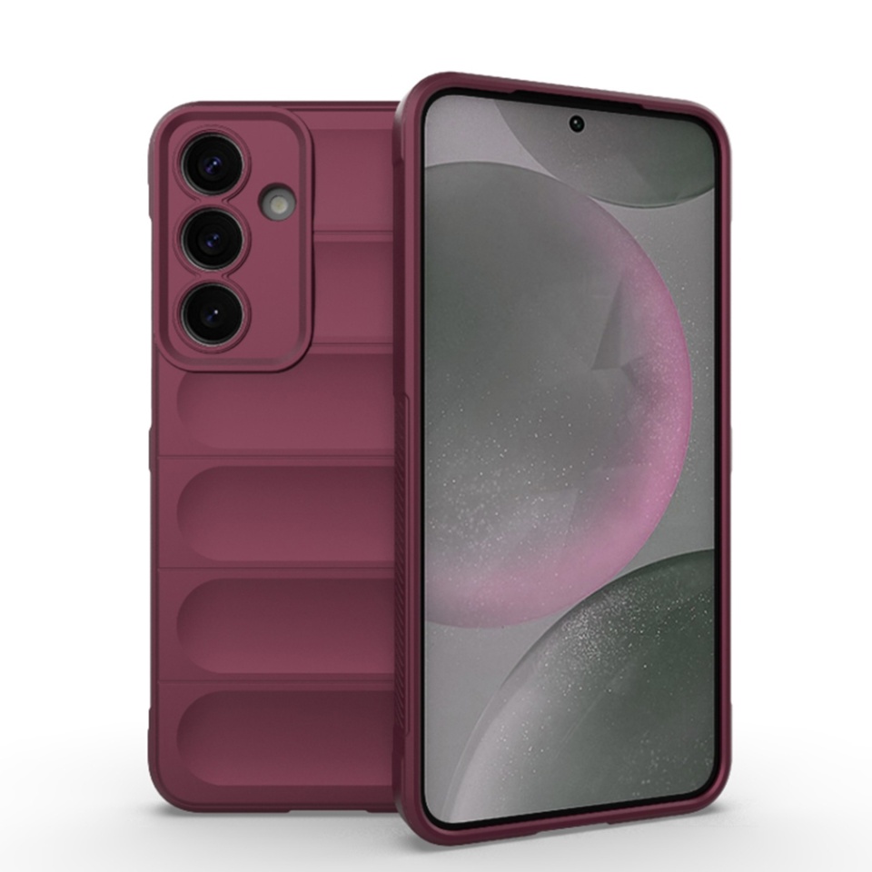Husa pentru Samsung Galaxy S25 Plus eleganta, din silicon mat, SKDR Vogue - Bordo