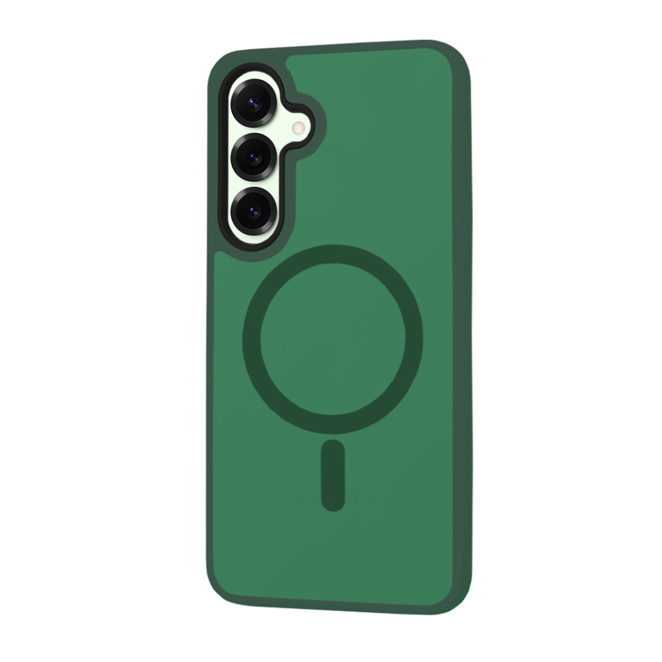 Husa pentru Samsung Galaxy S25 Plus, SKYDDAR INNOVATION, HaloFrost MagSafe, Antisoc, set cu sticker, Verde inchis - 2 | YEO