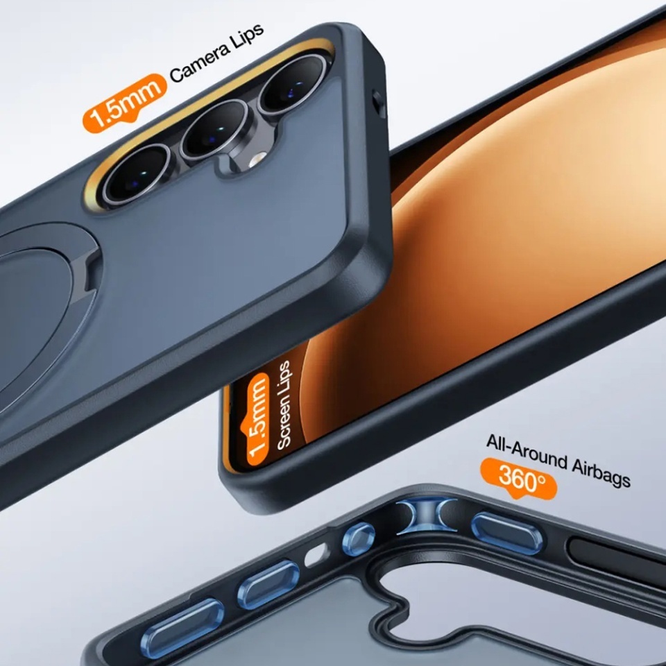 Husa pentru Samsung Galaxy S25, Torras Ostand MagSafe, Negru - 3 | YEO