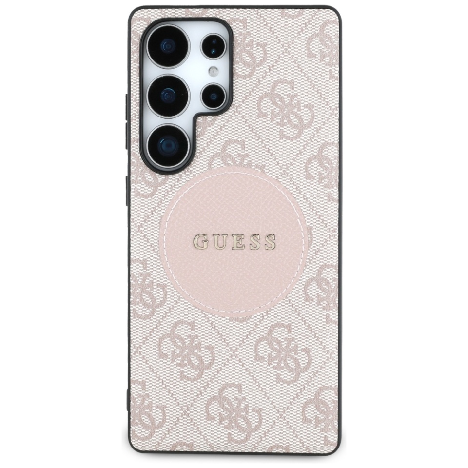 Husa pentru Samsung Galaxy S25 Ultra, Circle Classic Logo MagSafe, Guess, Roz - 2 | YEO
