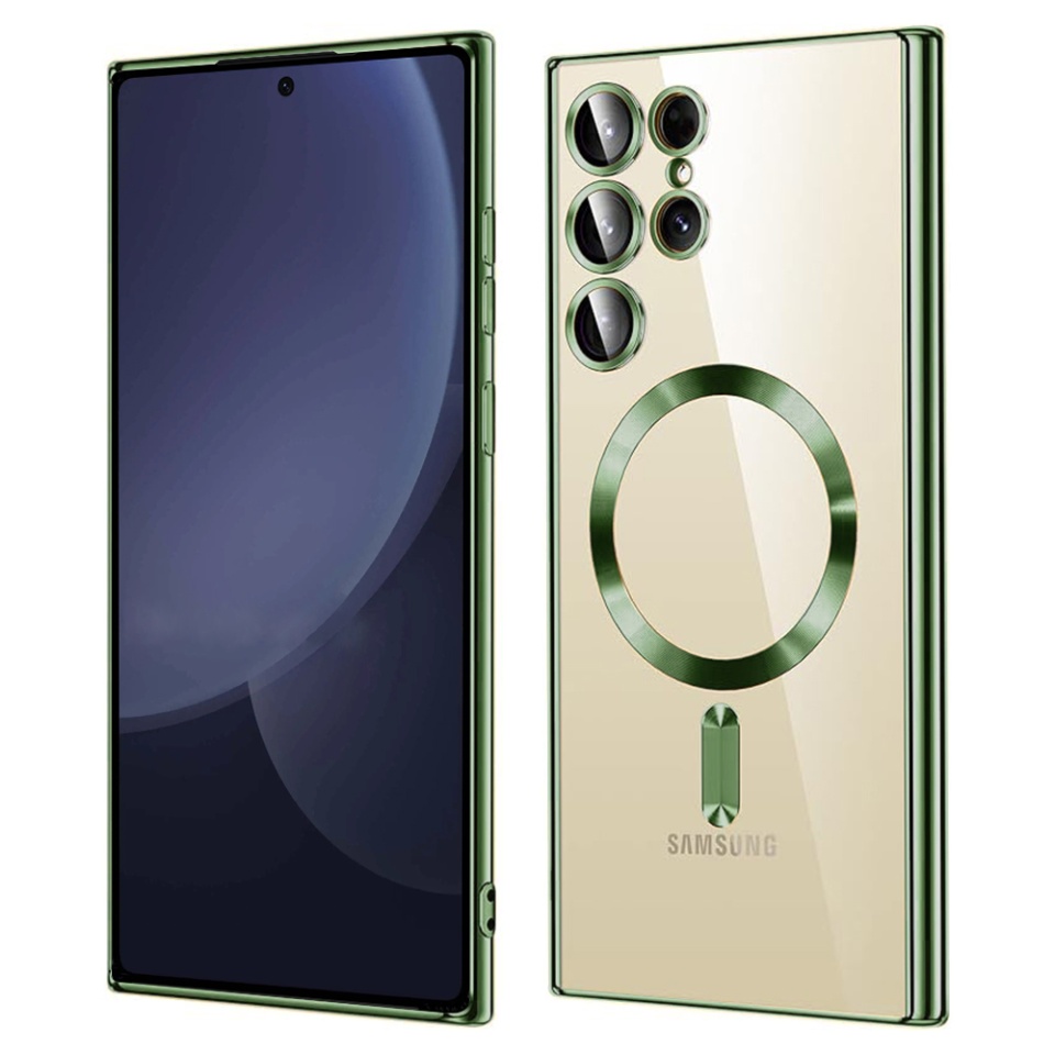 Husa pentru Samsung Galaxy S25 Ultra cu Magsafe integrat, SKYDDAR Luxury Shield - Verde inchis