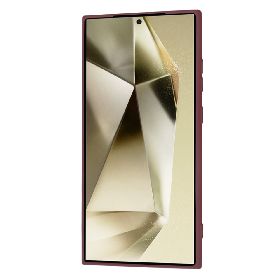 Husa pentru Samsung Galaxy S25 Ultra din Silicon Catifelat, Protectie Premium, Skyddar SoftElegance - Bordo - 3 | YEO