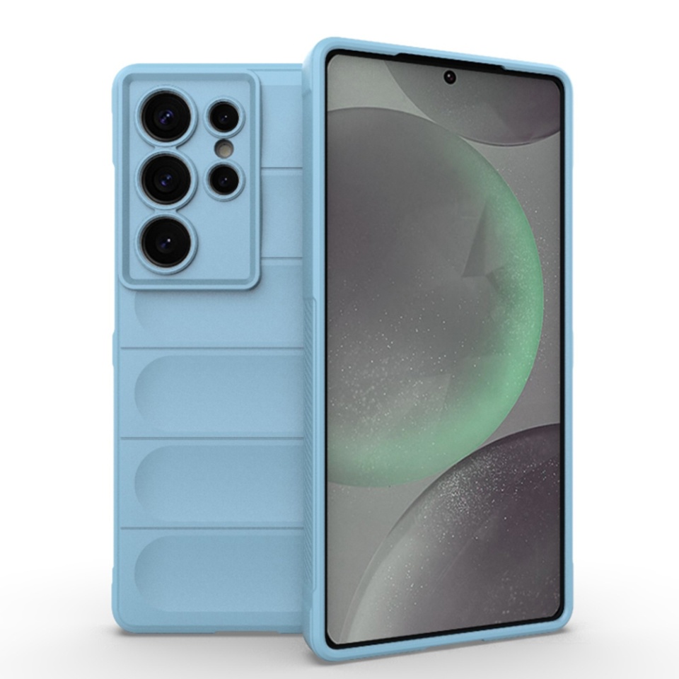 Husa pentru Samsung Galaxy S25 Ultra eleganta, din silicon mat, SKDR Vogue - Bleu