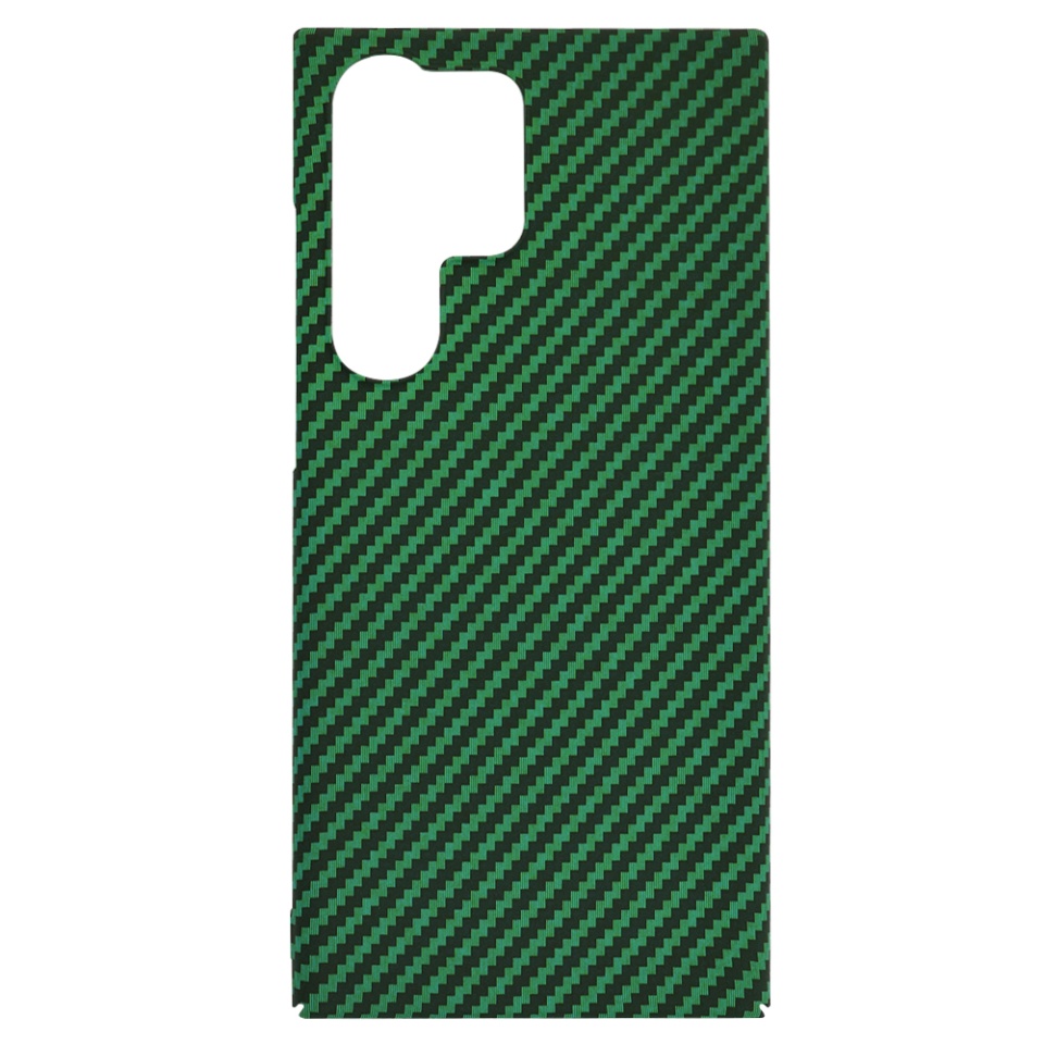 Husa pentru Samsung Galaxy S25 Ultra, Finisaj Premium cu Textura de Carbon, Design Elegant, SKDR CarbonFlex - Verde - 1 | YEO