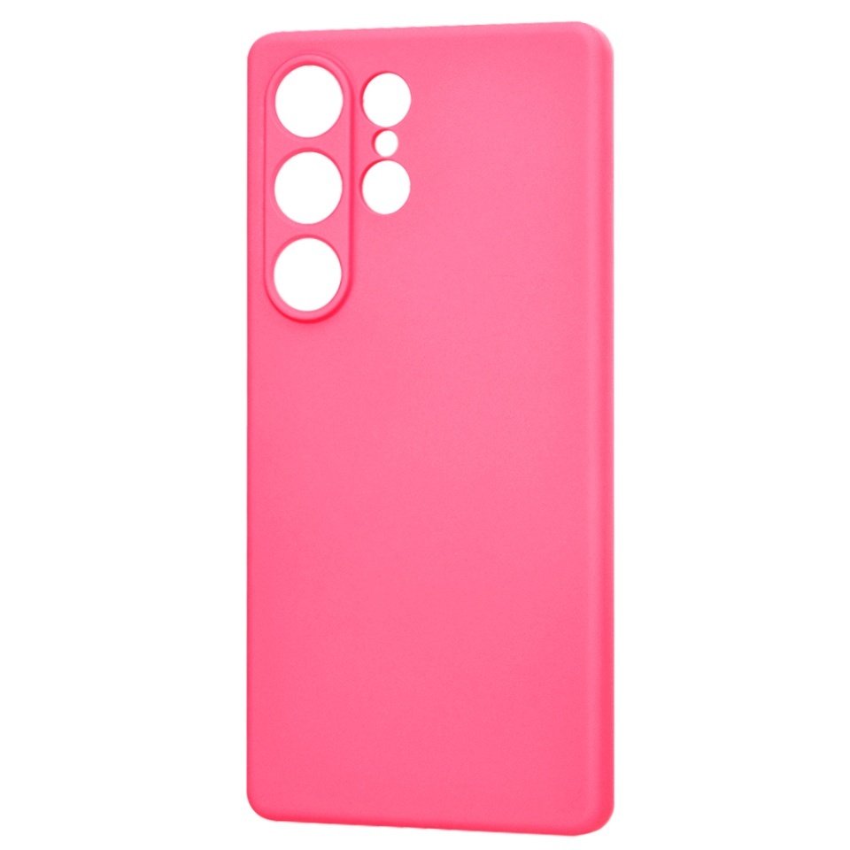 Husa pentru Samsung Galaxy S25 Ultra, SKYDDAR INNOVATION, din Silicon Catifelat, SoftElegance, set cu sticker, Fucsia - 3 | YEO