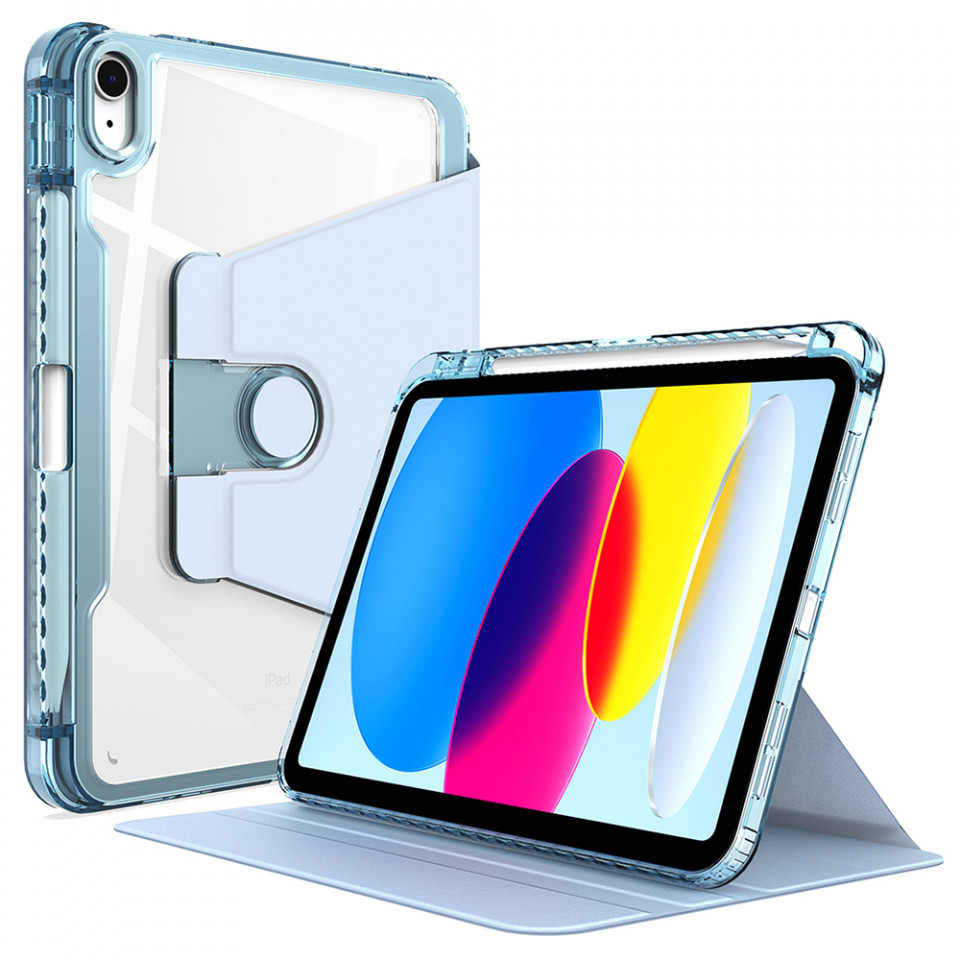 Husa pentru Samsung Galaxy Tab A9 Plus eleganta, SKYDDAR Crystal Edge 360° - Bleu