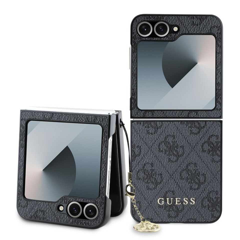 Husa pentru Samsung Galaxy Z Flip6 Hardcase 4G Charm, Guess - Negru