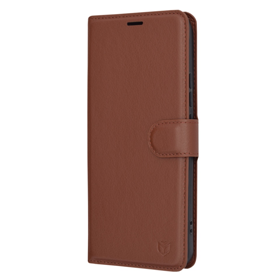Husa pentru Xiaomi 14 Pro tip Carte, cu Portofel Interior, Finisaje Premium, SKYDDAR Leather Wallet - Maro - 3 | YEO