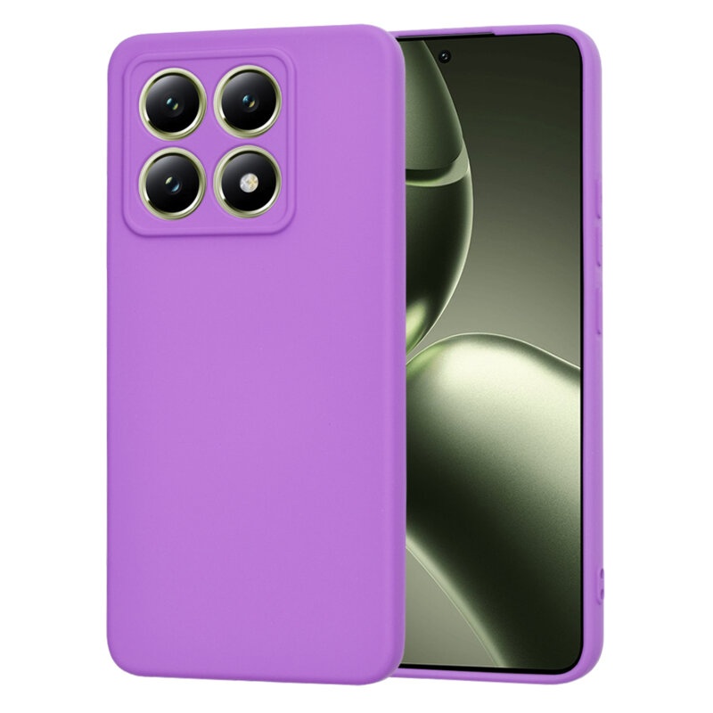 Husa pentru Xiaomi 14T din Silicon Catifelat, Protectie Premium, Skyddar SoftElegance - Mov