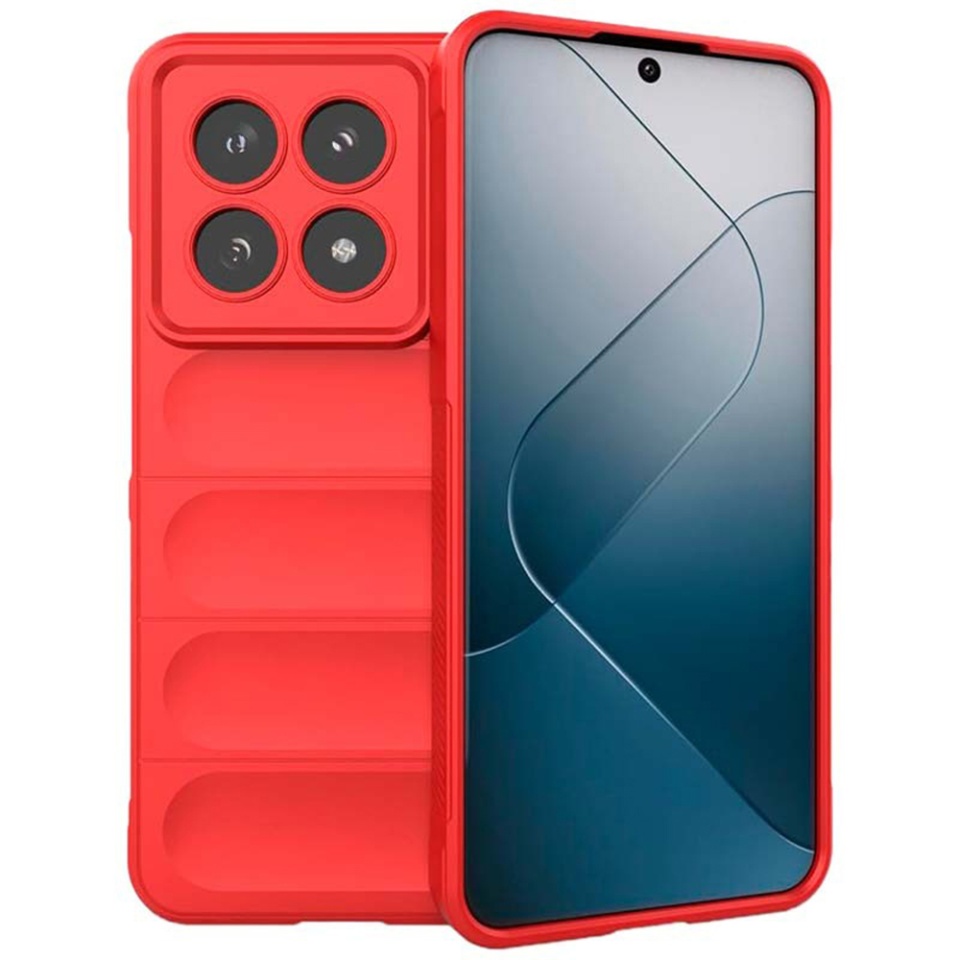 Husa pentru Xiaomi 14T eleganta, din silicon mat, SKDR Vogue - Rosu